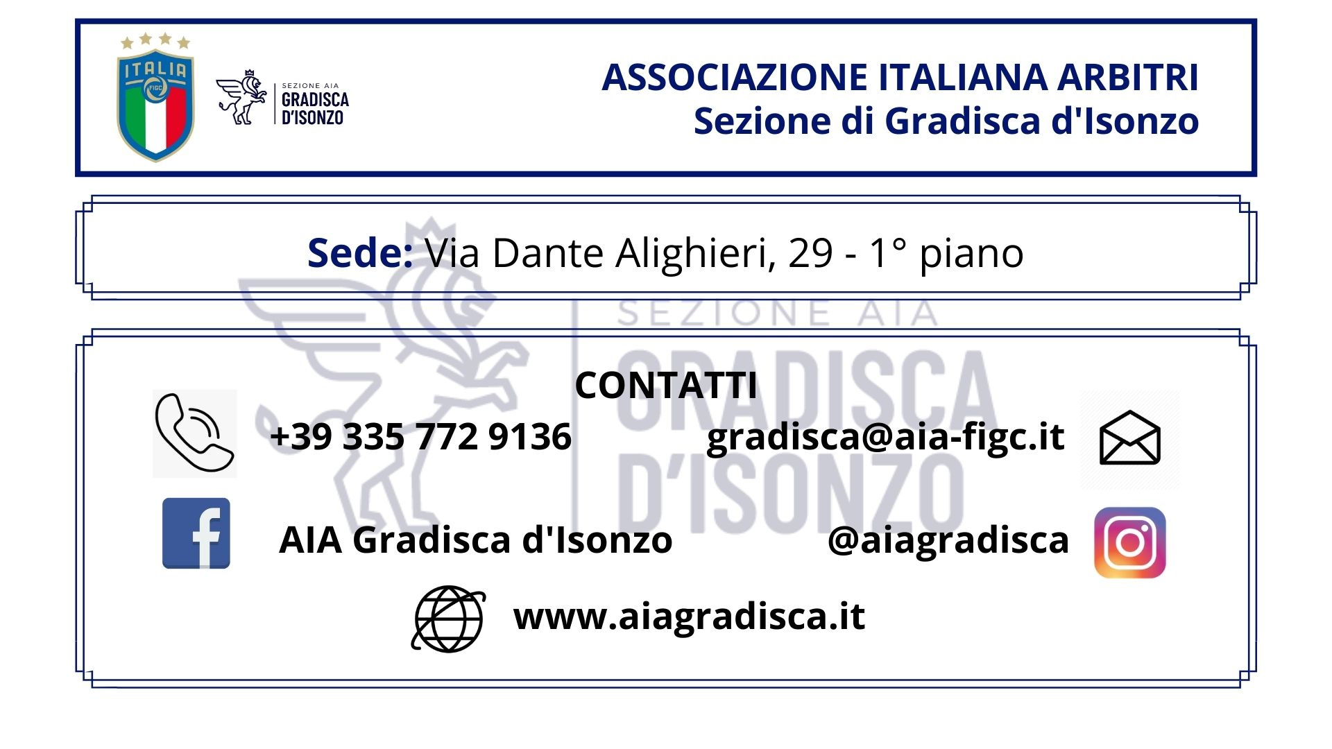 Segreteria AIA Gradisca d Isonzo Sito Ufficiale